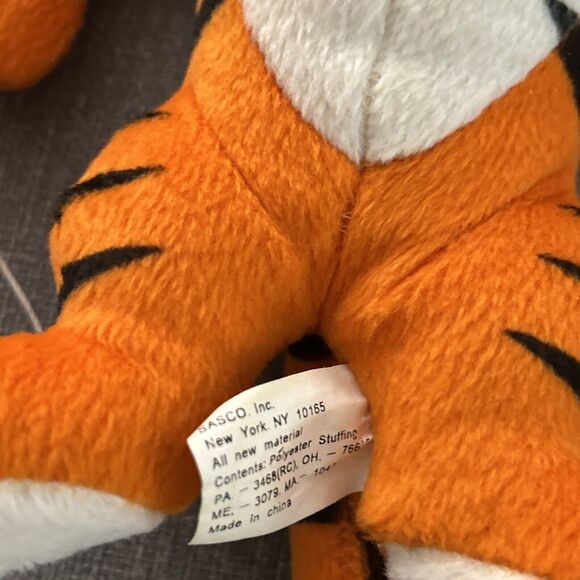 Vintage 1993 Tony the Tiger Kelloggs Frosted Flakes Cereal Mascot 10" Plush - Picture 6 of 8